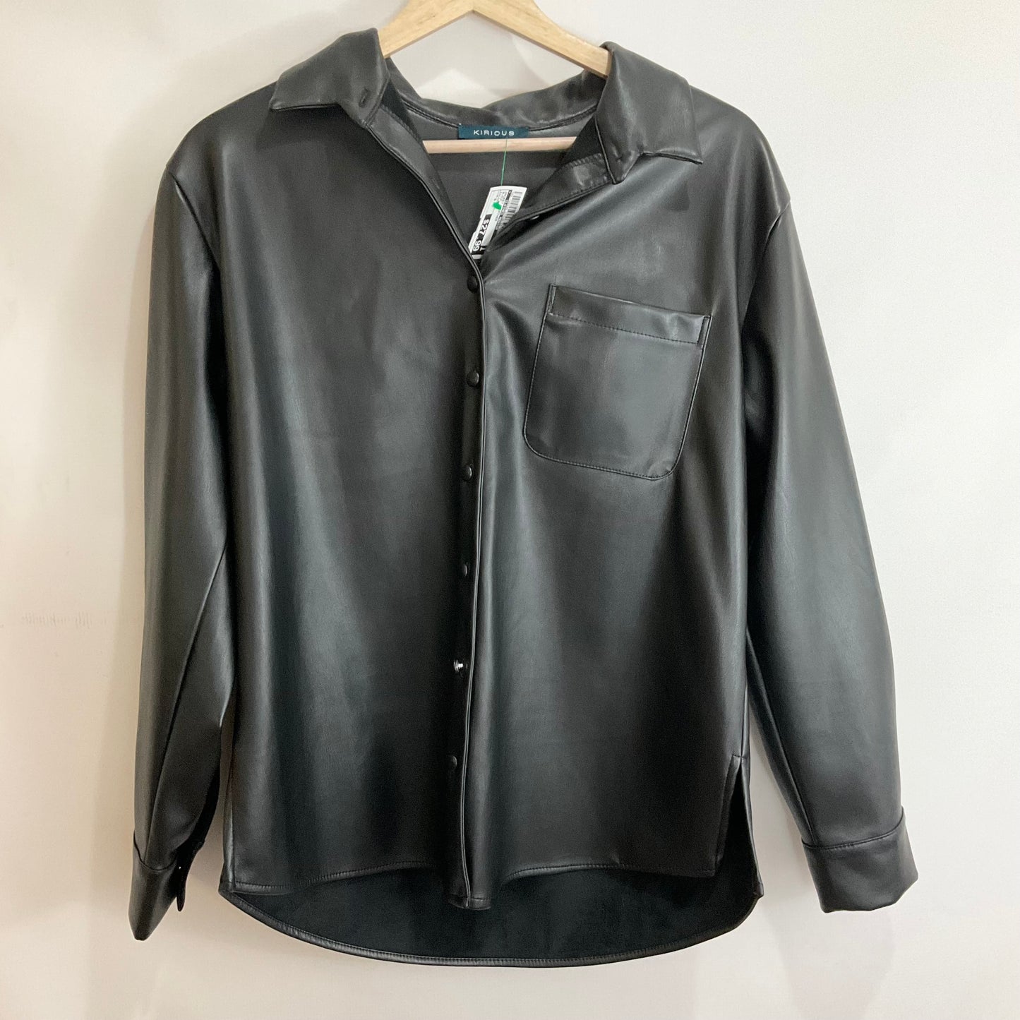 Jacket Leather By Clothes Mentor In Black, Size: S