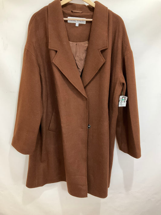 Jacket Fleece By Nine West In Brown, Size: 2x