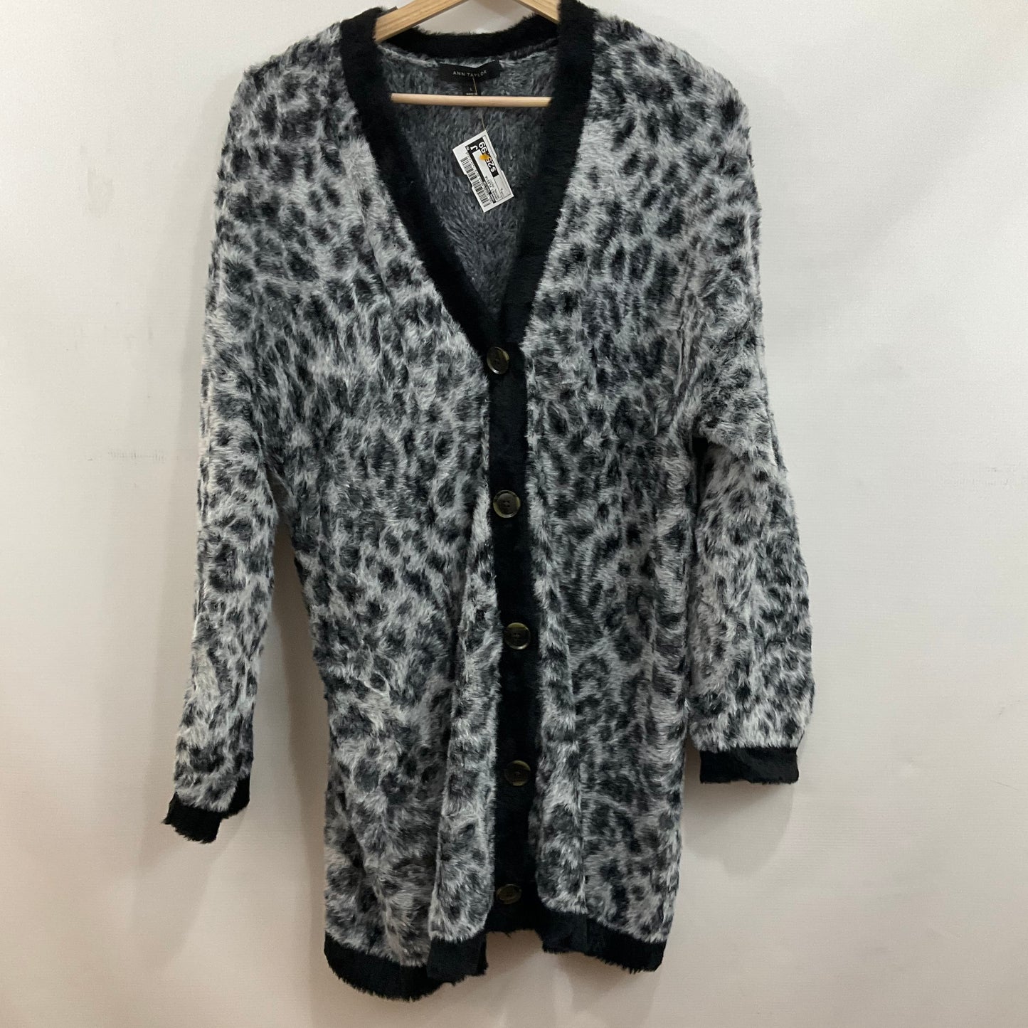 Jacket Fleece By Ann Taylor In Animal Print, Size: L