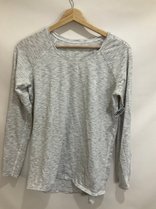 Athletic Top Long Sleeve Crewneck By Lululemon In Grey, Size: M