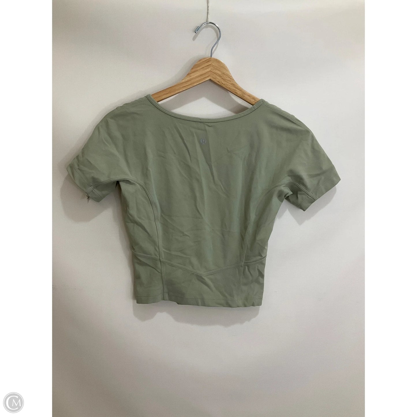 Athletic Top Short Sleeve By Lululemon In Green, Size: 4
