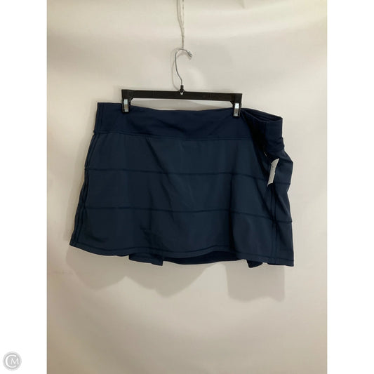 Athletic Skort By Lululemon In Navy, Size: 14
