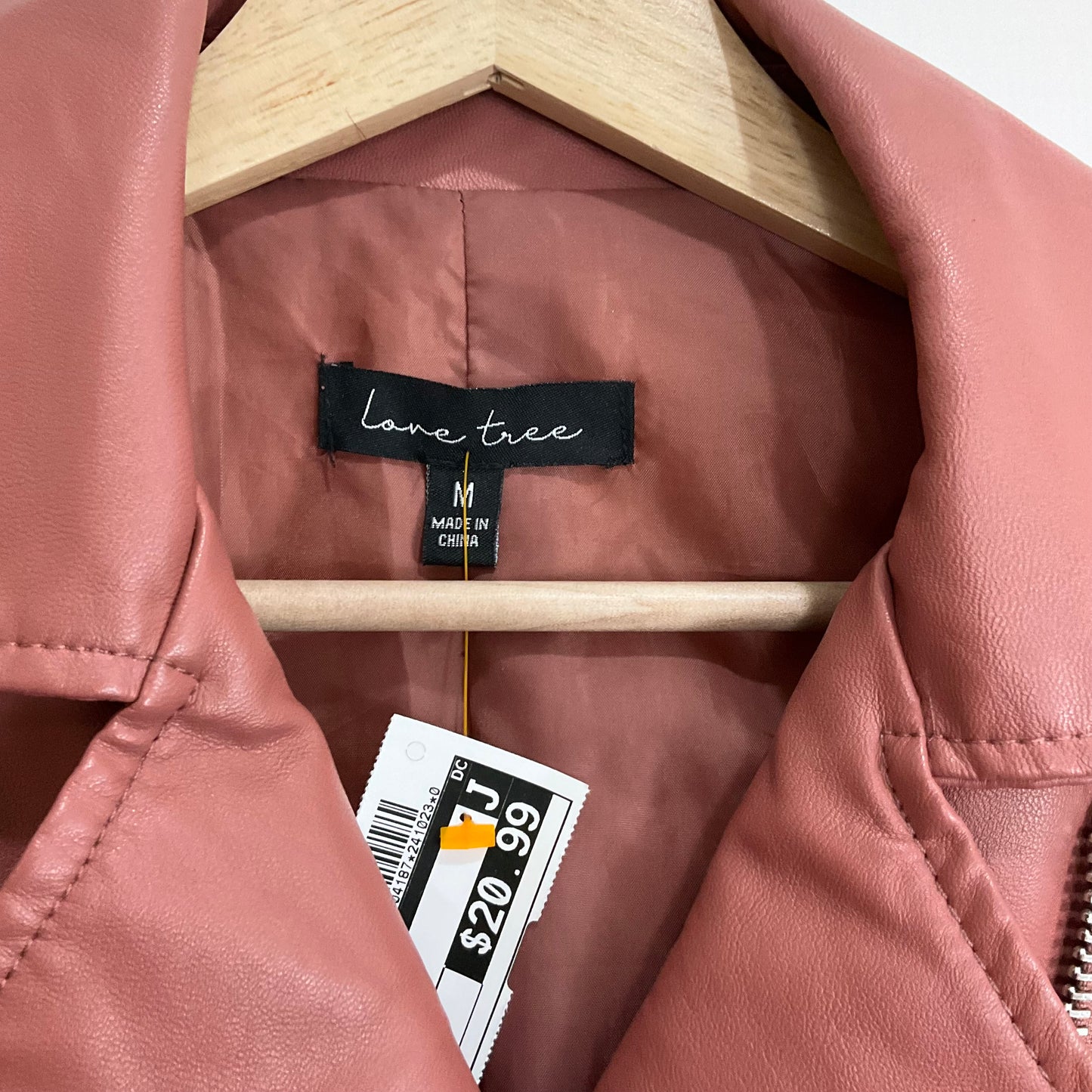 Jacket Moto By Love Tree In Pink, Size: M