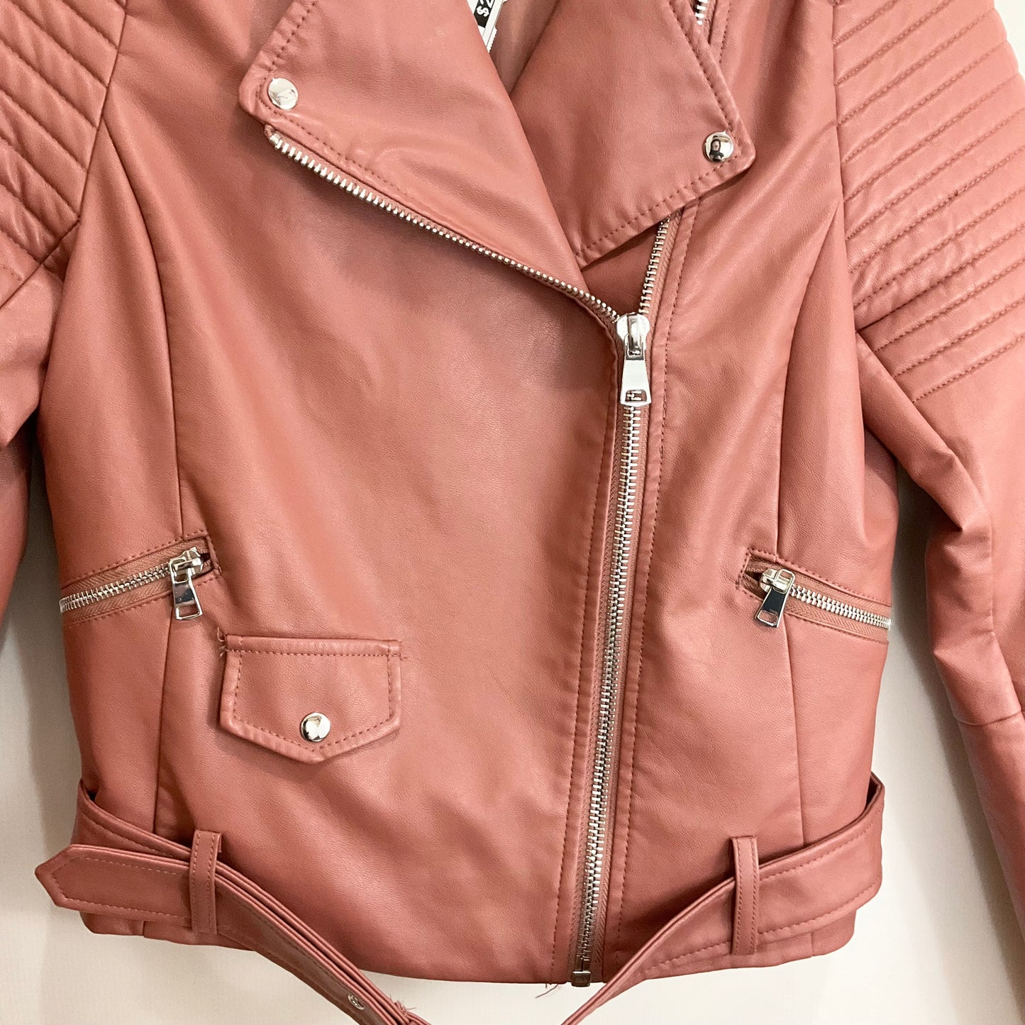 Jacket Moto By Love Tree In Pink, Size: M