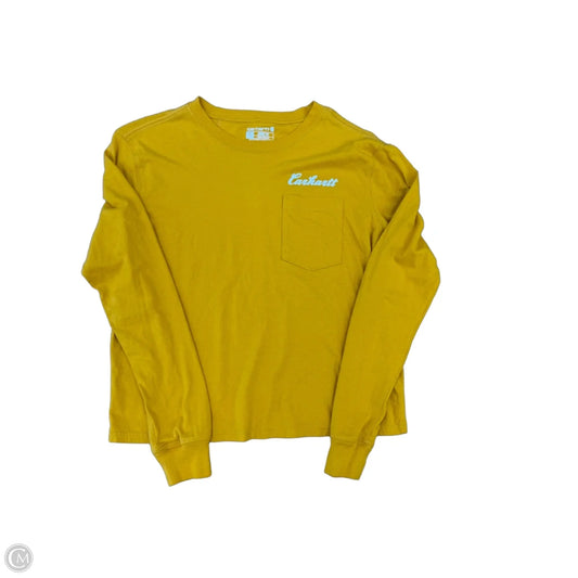 Top Long Sleeve By Carhartt In Yellow, Size: Xs