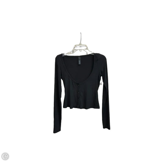 Top Long Sleeve By Skims In Black, Size: M