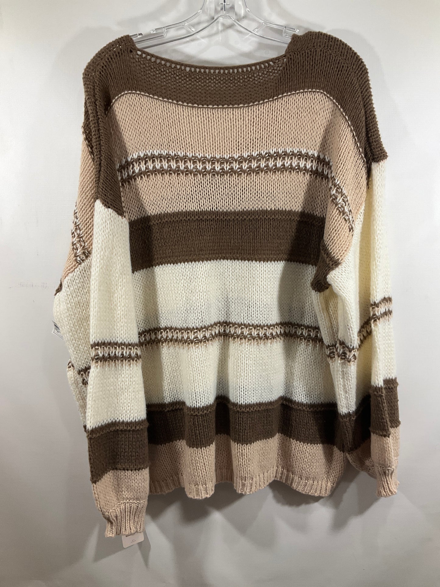 Sweater By Clothes Mentor In Brown, Size: 2x