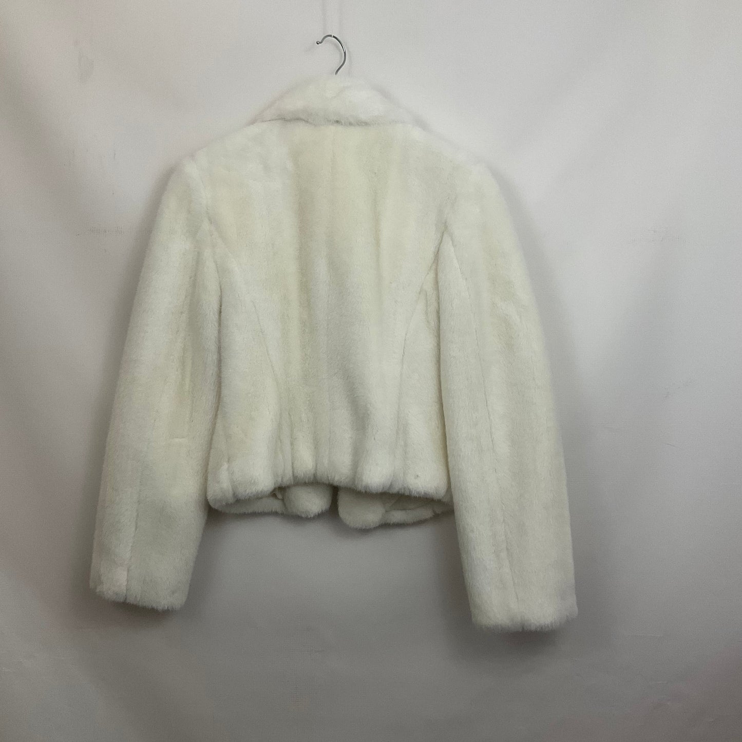 Jacket Faux Fur & Sherpa By Loft In White, Size: 2