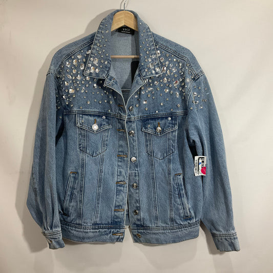 Jacket Denim By Vici In Blue Denim, Size: Xs