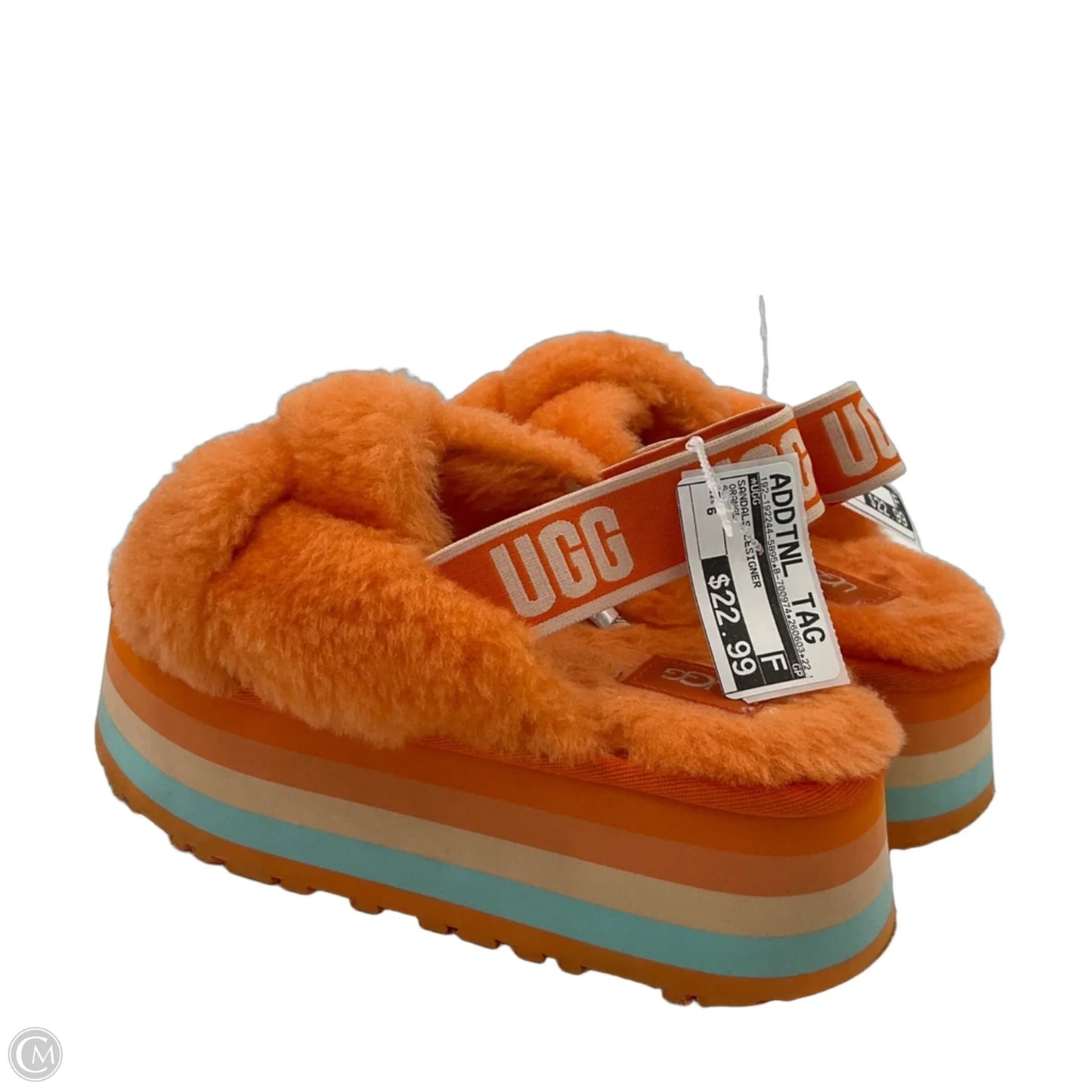 Sandals Designer By Ugg In Orange, Size: 6