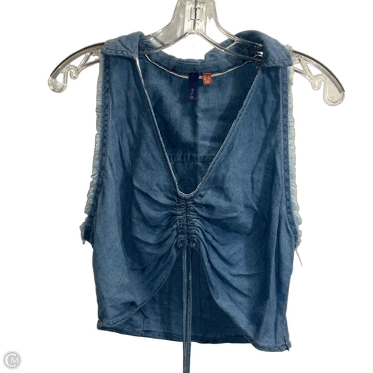Top Sleeveless By Pilcro In Blue Denim, Size: 6