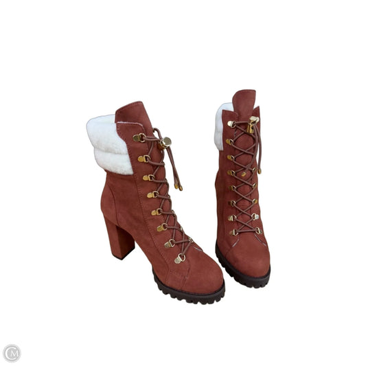 Boots Designer By Stuart Weitzman In Orange, Size: 6
