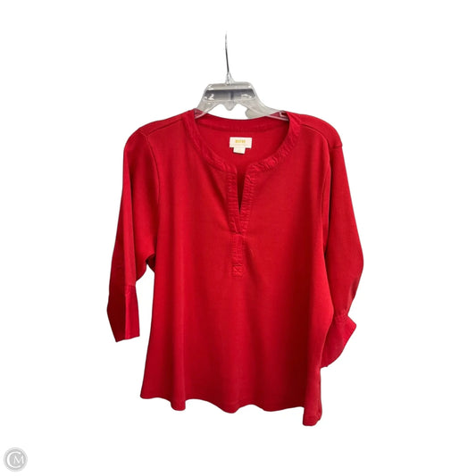 Top Long Sleeve By Maeve In Red, Size: 1x