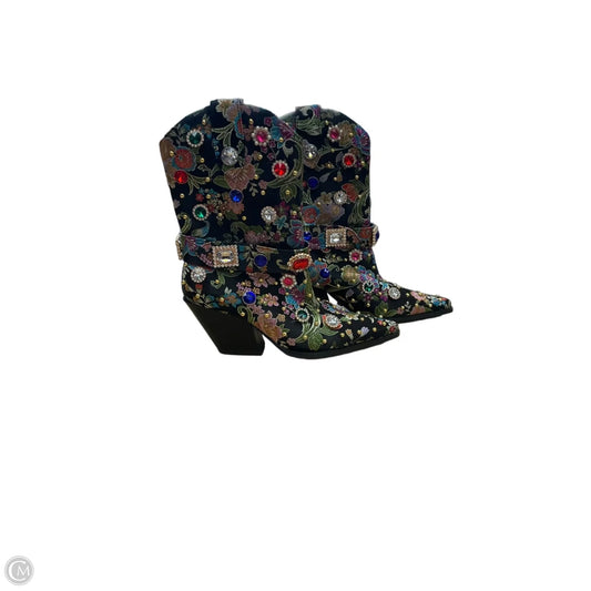 Boots Ankle Heels By Azalea Wang In Multi-colored, Size: 6