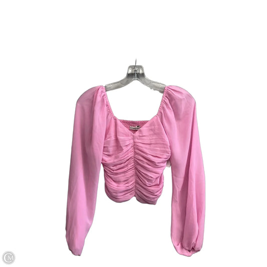 Top Long Sleeve By Abercrombie And Fitch In Pink, Size: Xs