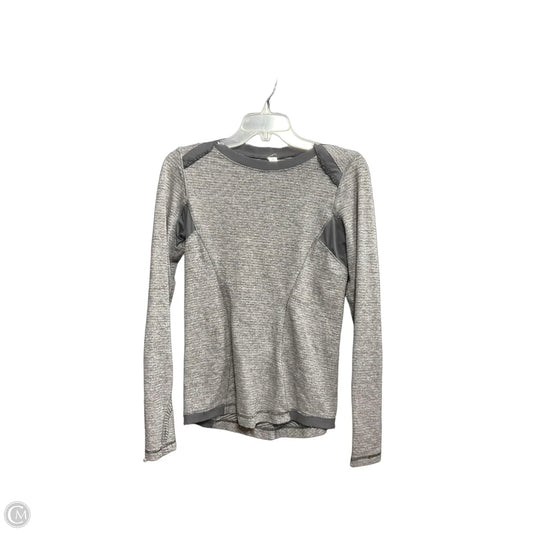 Athletic Top Long Sleeve Crewneck By Lululemon In Grey, Size: 6