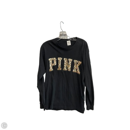 Top Long Sleeve By Pink In Black, Size: L