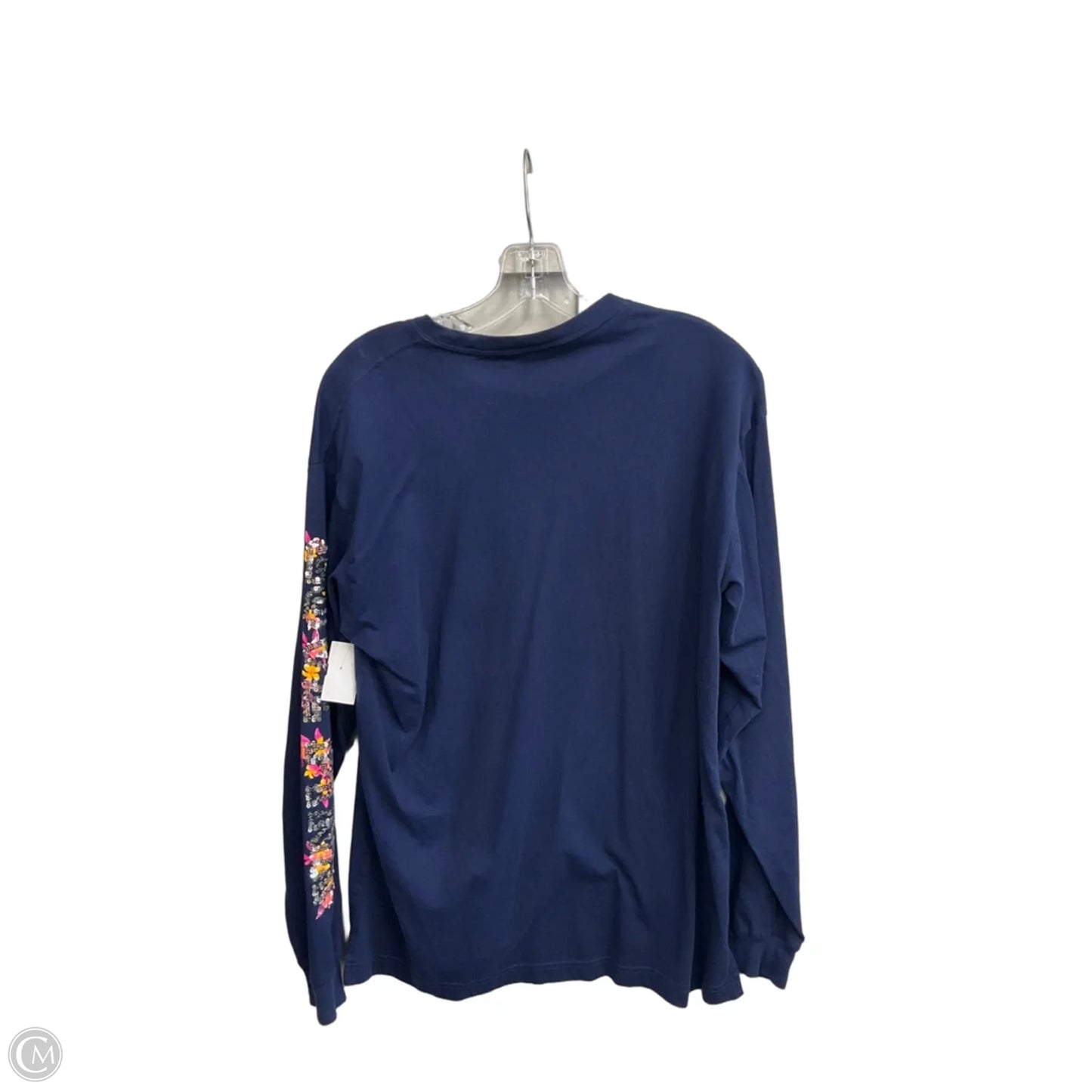 Top Long Sleeve By Pink In Navy, Size: M