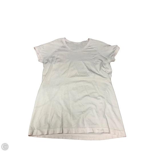 Athletic Top Short Sleeve By Lululemon In Pink, Size: Xl