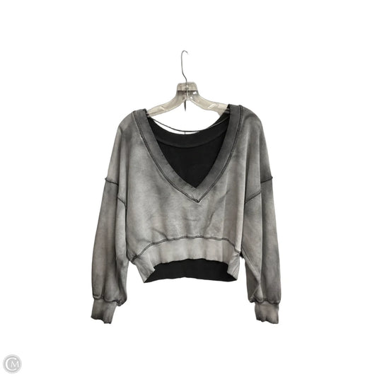 Sweatshirt Crewneck By Free People In Grey, Size: S