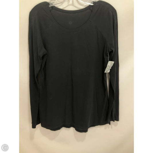 Athletic Top Long Sleeve Crewneck By Lululemon In Black, Size: 8