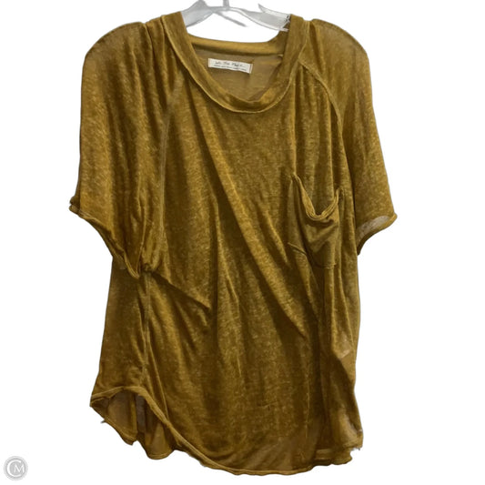 Top Short Sleeve By We The Free In Yellow, Size: M