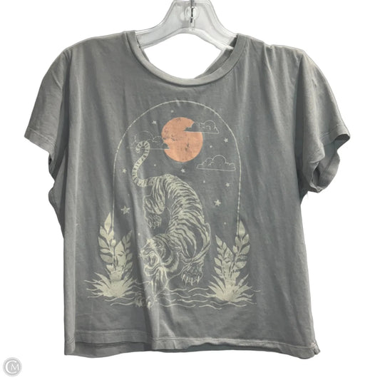 Top Short Sleeve Basic By Clothes Mentor In Grey, Size: L
