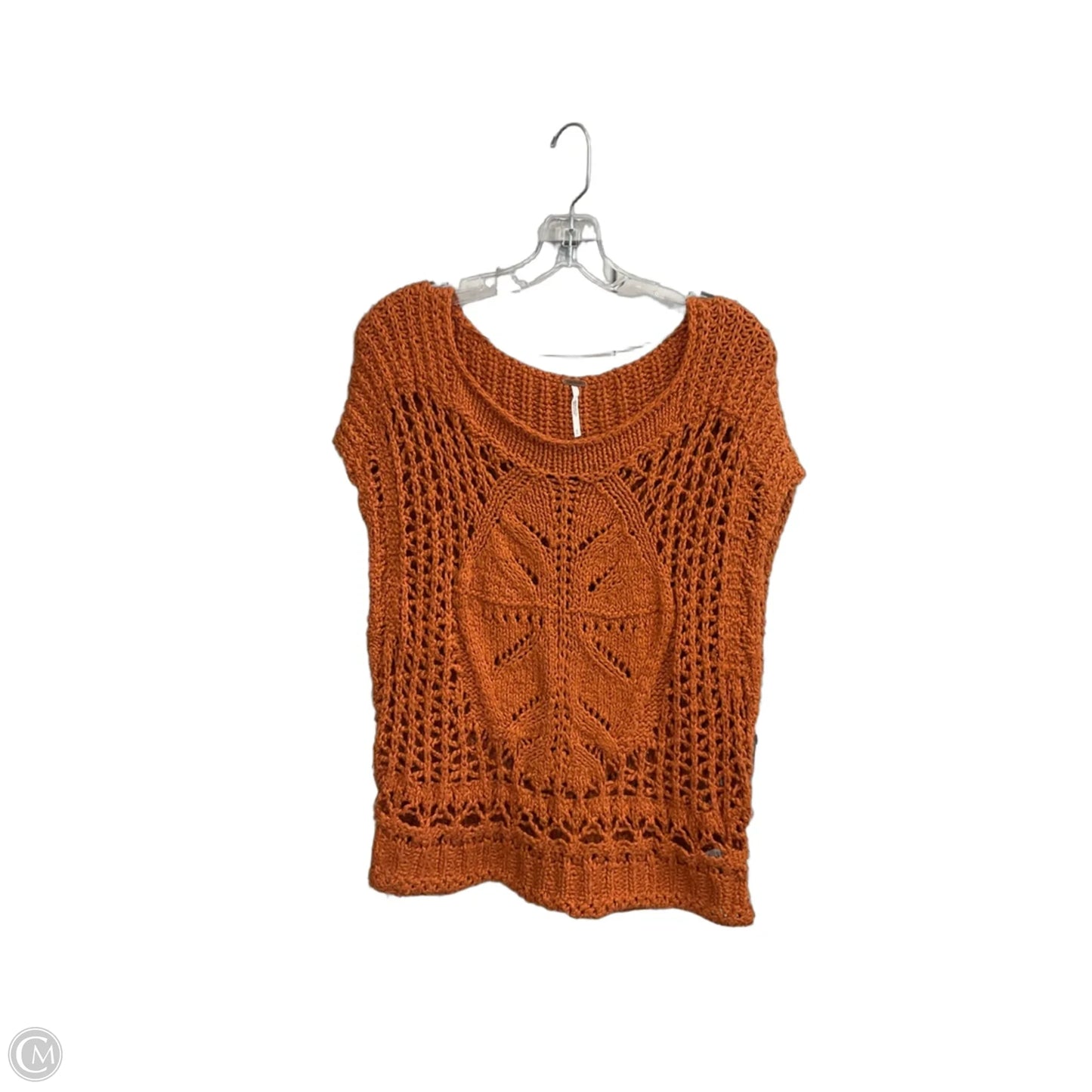 Sweater Short Sleeve By Free People In Orange, Size: S