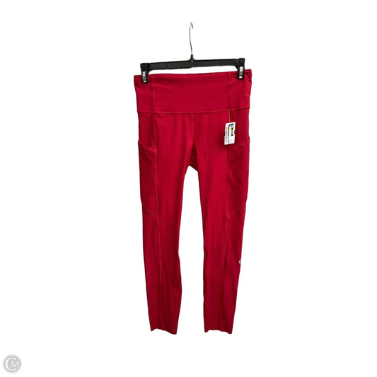 Athletic Leggings By Lululemon In Red, Size: 6