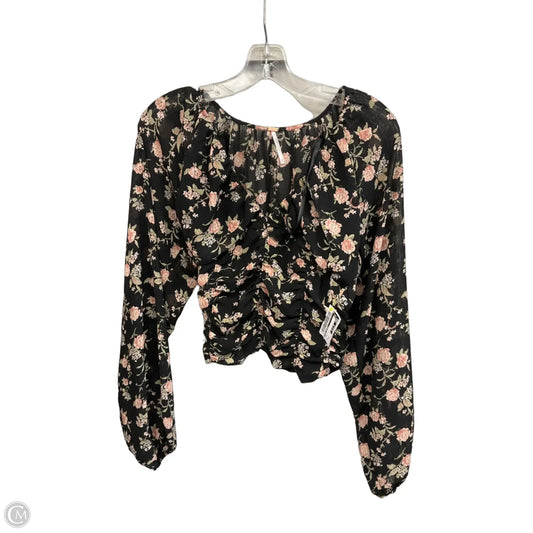 Top Long Sleeve By Free People In Floral Print, Size: Xs