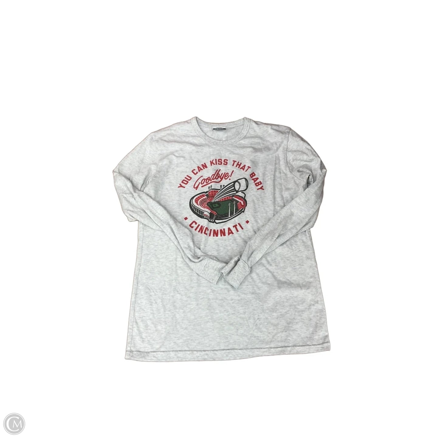 Top Long Sleeve Basic By Where Im From In Grey, Size: M