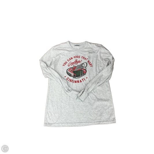 Top Long Sleeve Basic By Where Im From In Grey, Size: M
