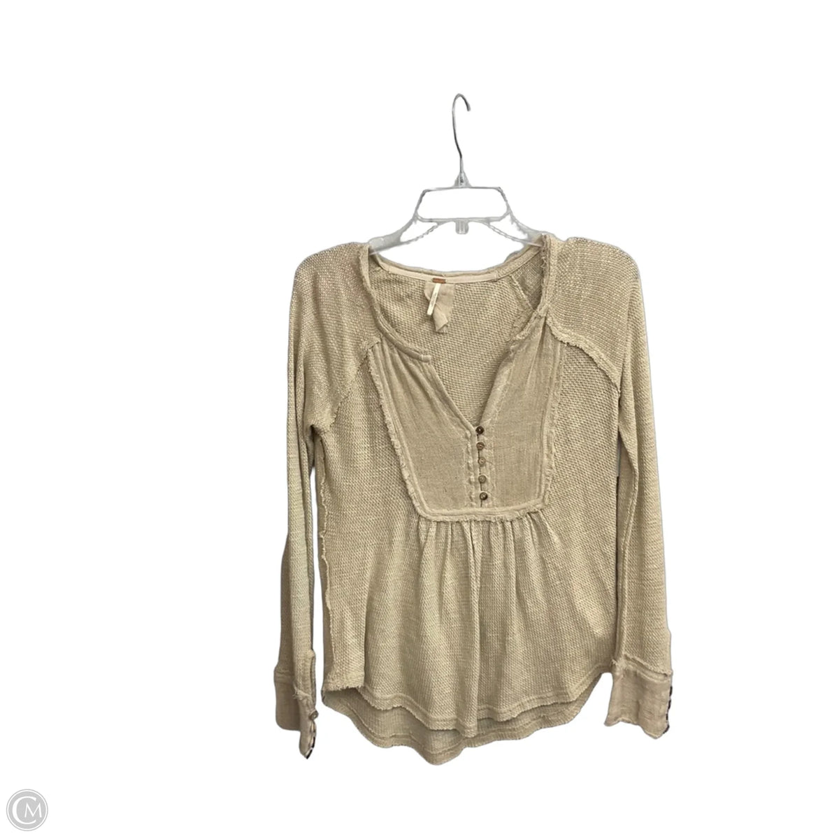 Top Long Sleeve By Free People In Tan, Size: S