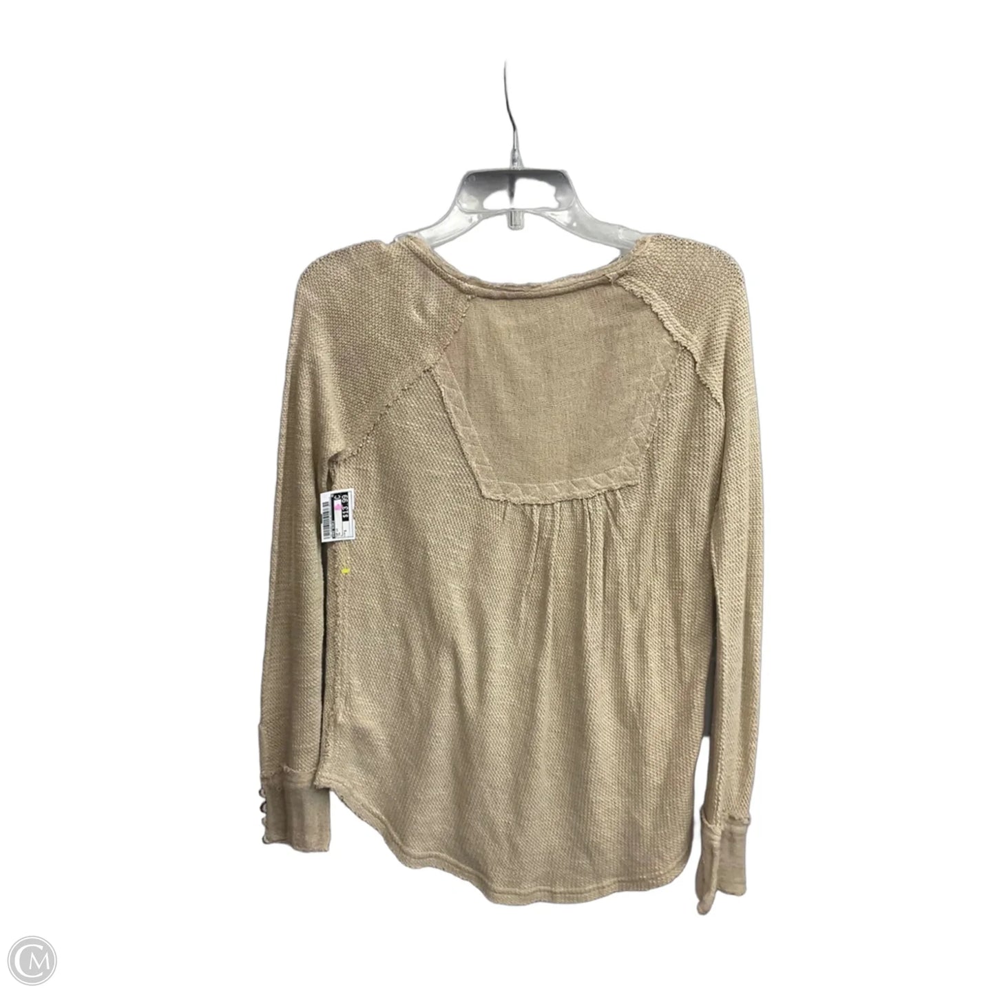 Top Long Sleeve By Free People In Tan, Size: S