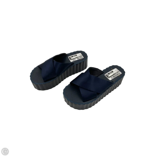 Sandals Designer By Tory Burch In Navy, Size: 7