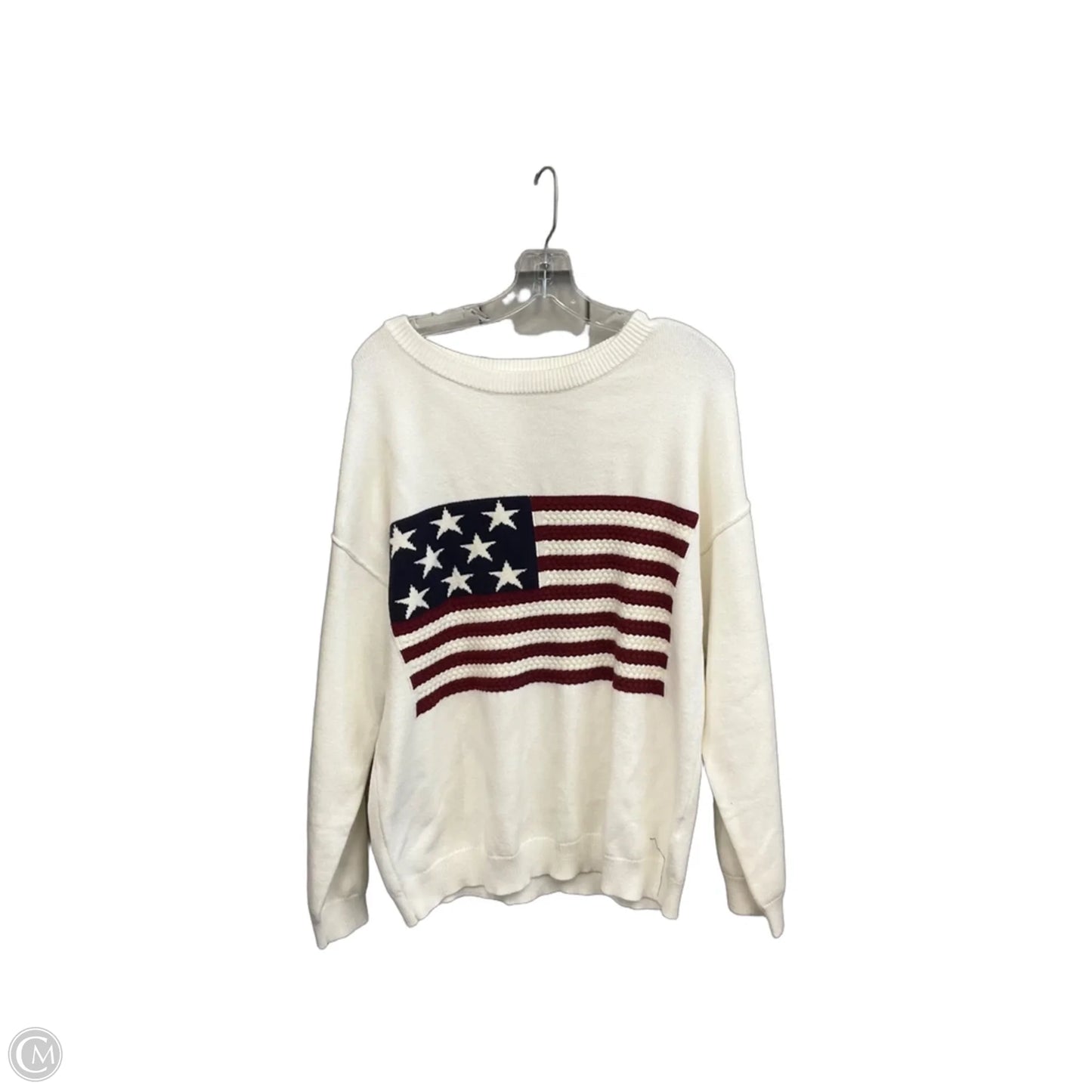 Sweater By Pink Lily In Red & White, Size: S