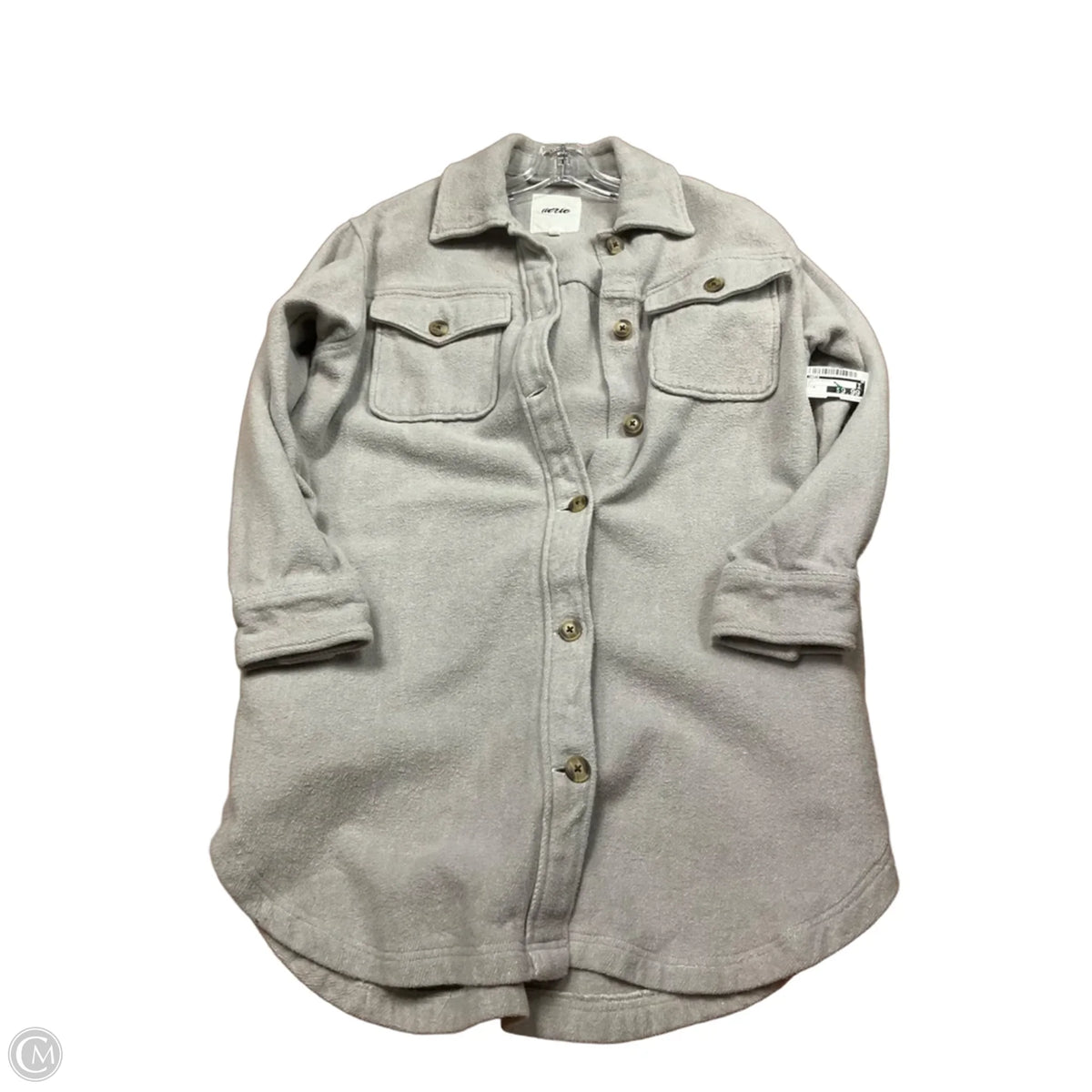 Top Long Sleeve Basic By Aerie In Grey, Size: M