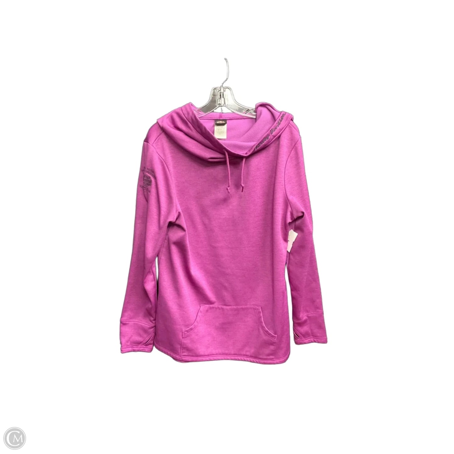 Sweatshirt Hoodie By Harley Davidson In Purple, Size: L