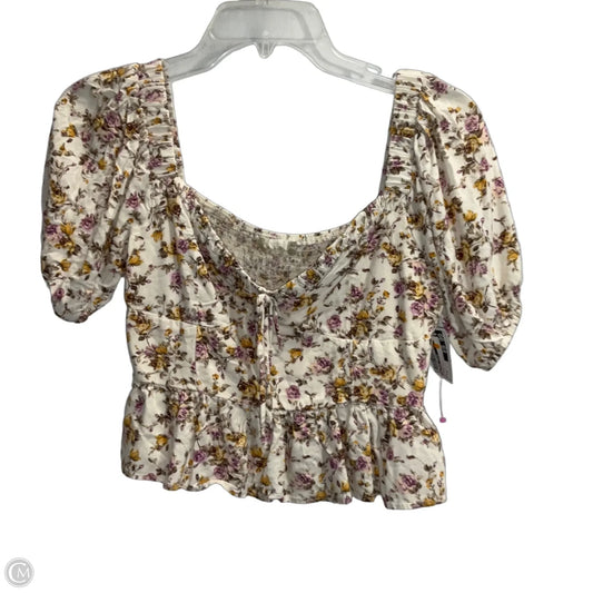 Top Short Sleeve By Altard State In Floral Print, Size: S