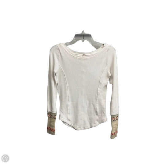 Top Long Sleeve By Free People In Cream, Size: Xs