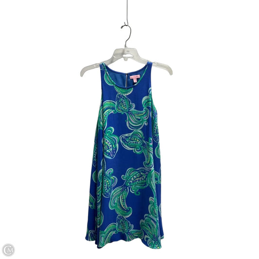Dress Designer By Lilly Pulitzer In Blue & Green, Size: Xs