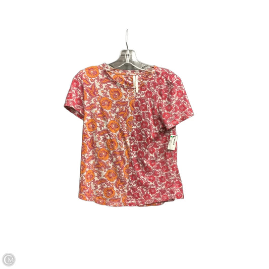 Top Short Sleeve By Anthropologie In Floral Print, Size: Xs