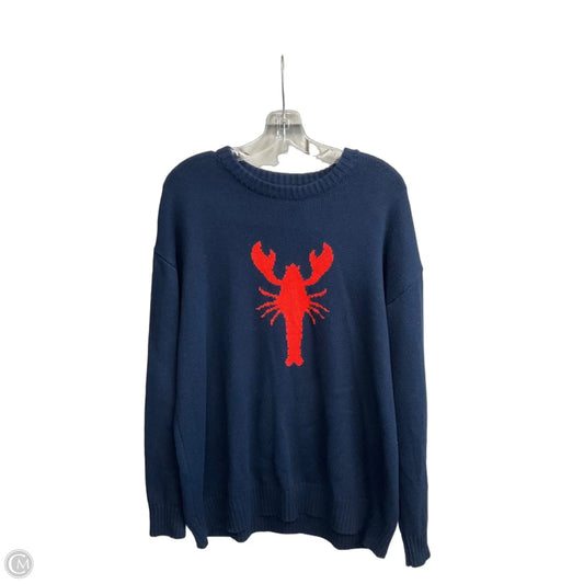 Sweater By Clothes Mentor In Navy, Size: L