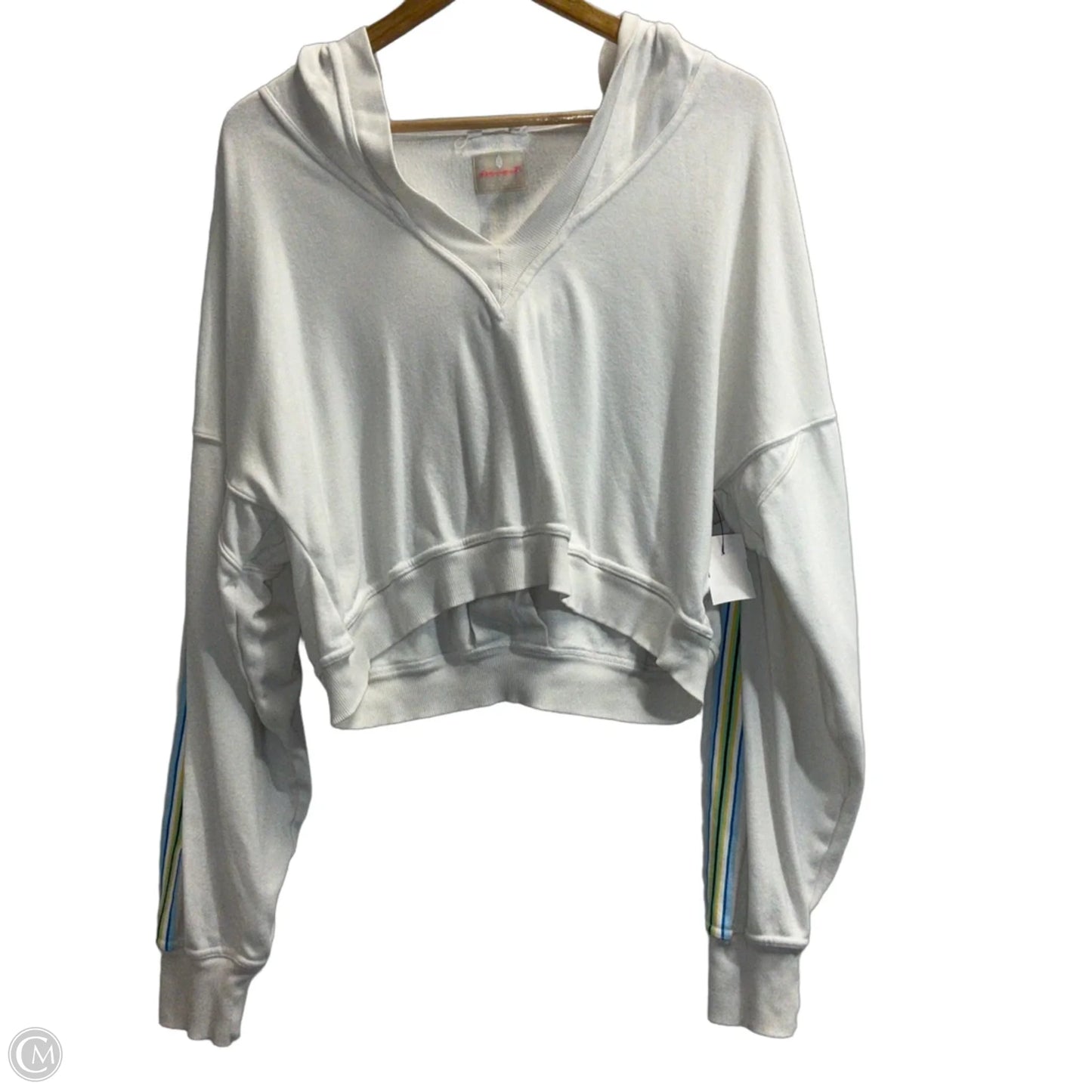 Sweatshirt Hoodie By Free People In White, Size: L