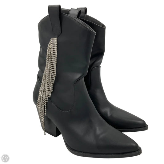 Boots Ankle Heels By Qupid In Black, Size: 5