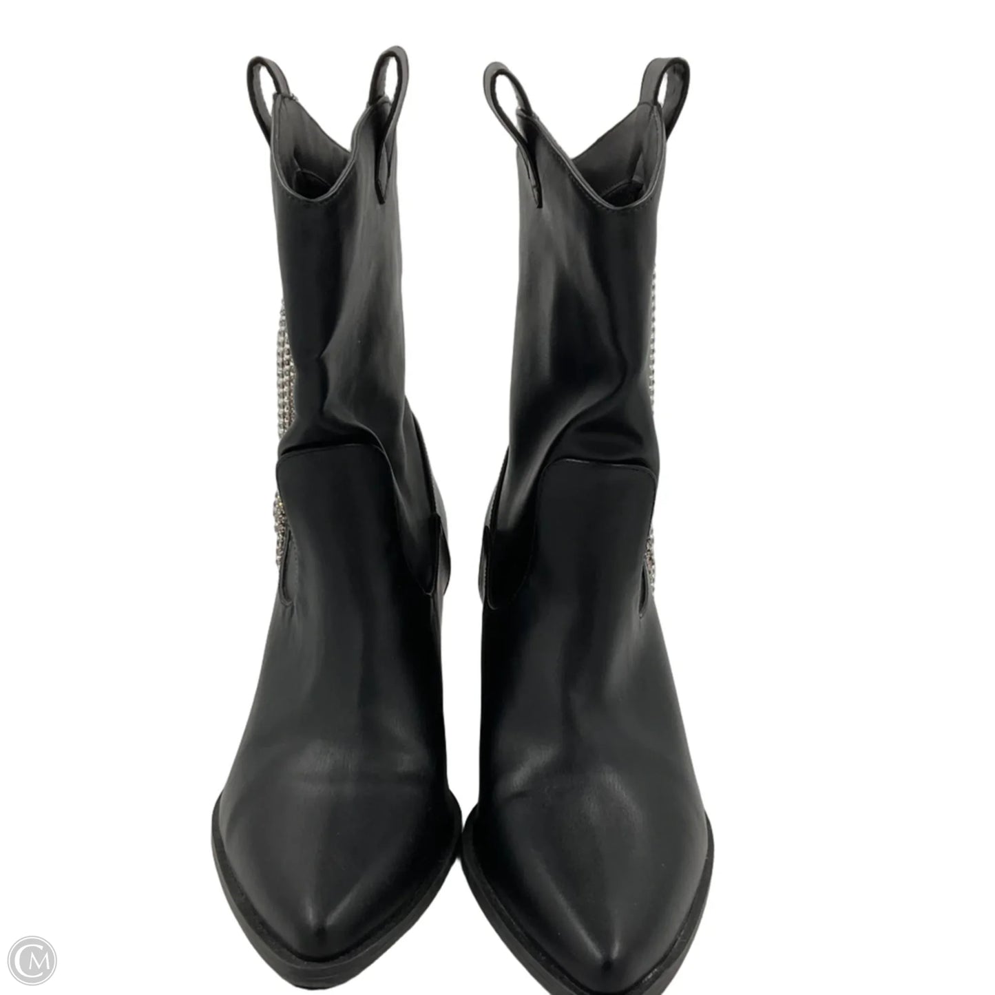 Boots Ankle Heels By Qupid In Black, Size: 5