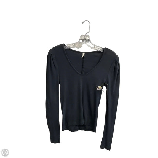 Top Long Sleeve By Free People In Black, Size: M