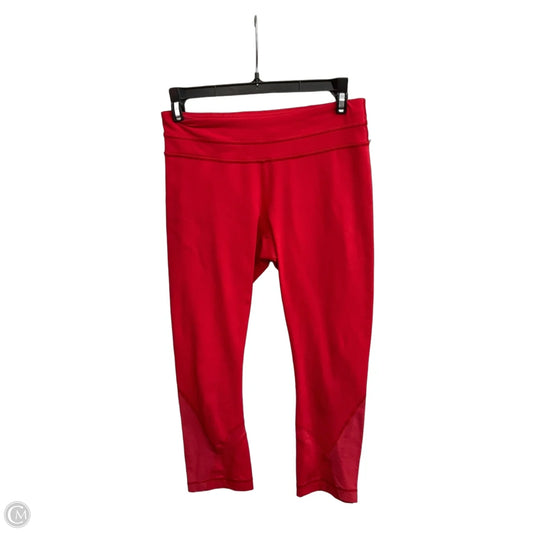Athletic Capris By Lululemon In Red, Size: 6