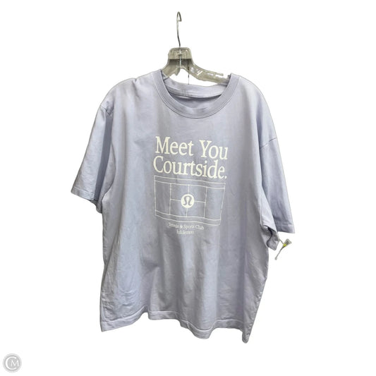 Top Short Sleeve By Lululemon In Purple, Size: Xl