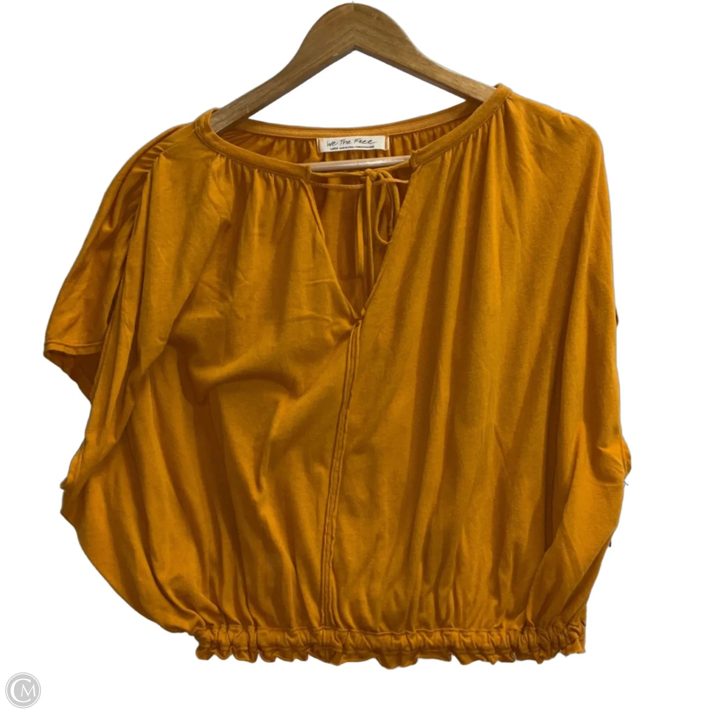 Top Short Sleeve By We The Free In Yellow, Size: L